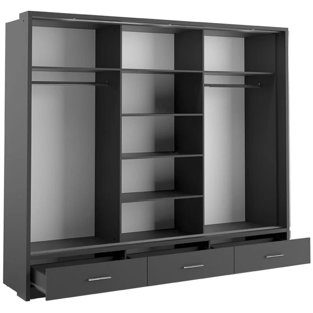 Arizona Black 250cm Sliding Wardrobe