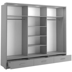 Arizona Grey 250cm Sliding Wardrobe