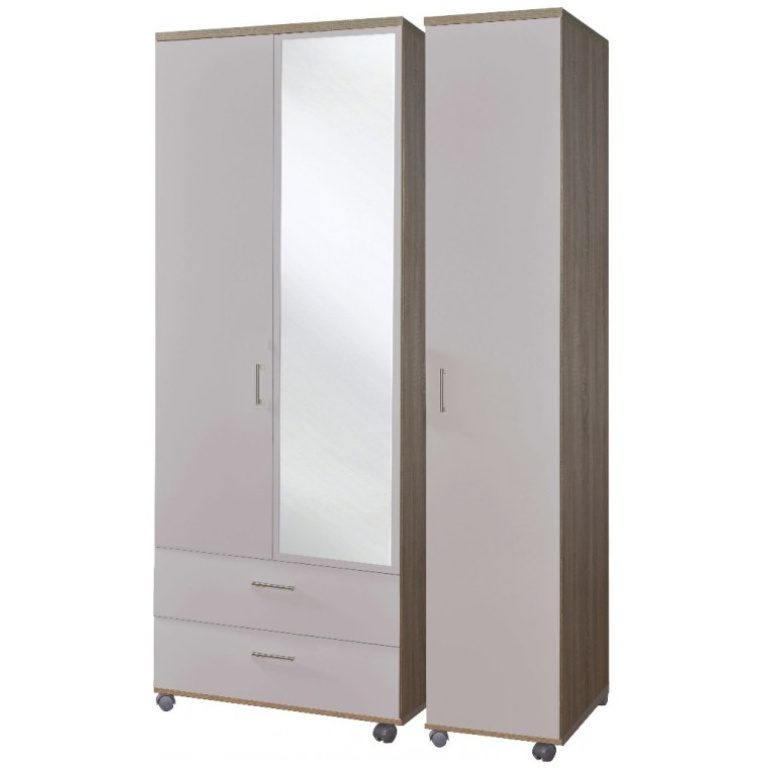 3 Door 2 Drawer Mirrored Wardrobe 800x800 1