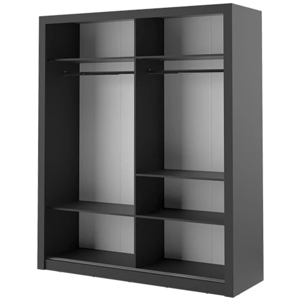 Daytona Black 180cm Sliding Wardrobe