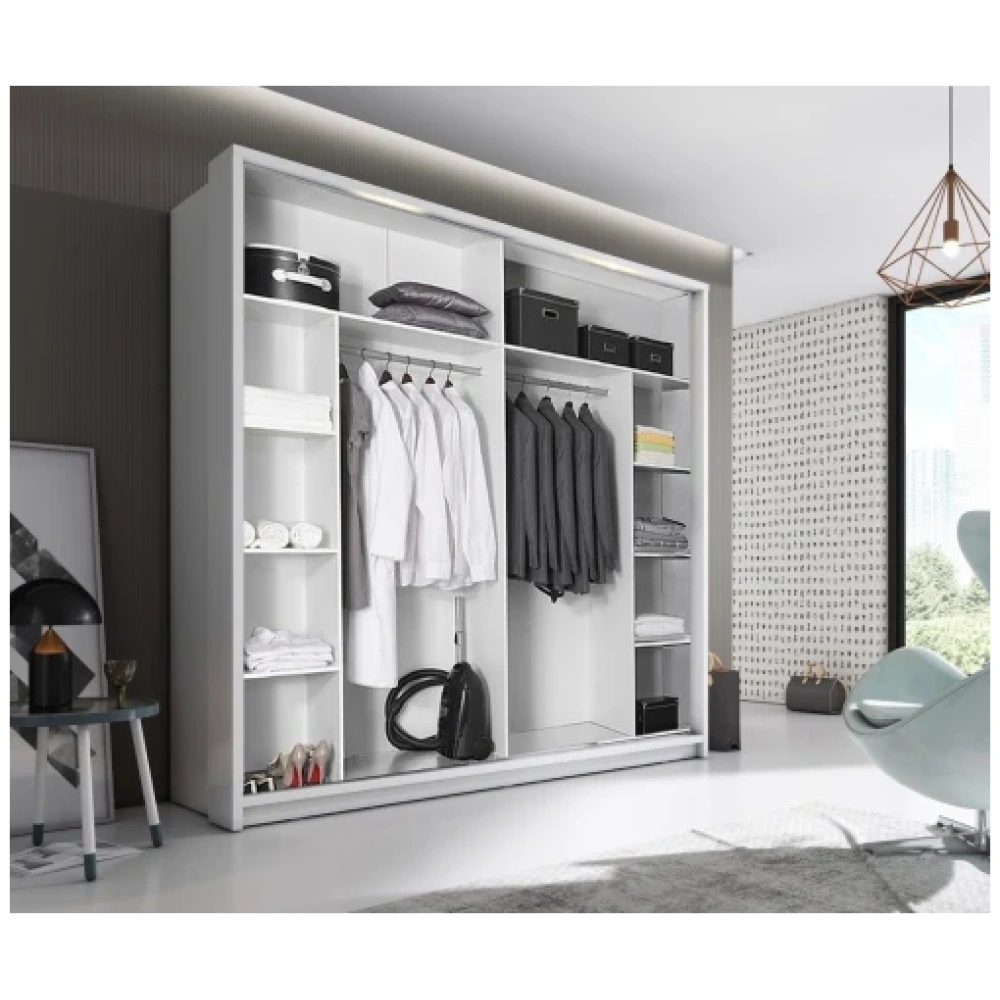 Colorado White 220cm Sliding Wardrobe