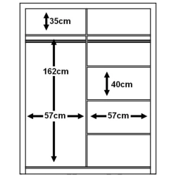 Maine Shetland Oak 120cm Sliding Wardrobe