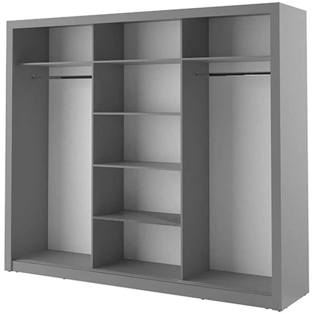 Florida Grey 250cm Sliding Wardrobe