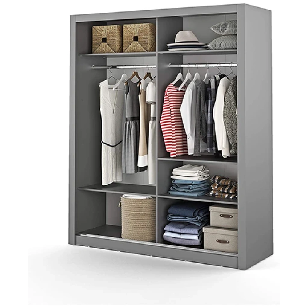 Daytona Grey 180cm Sliding Wardrobe