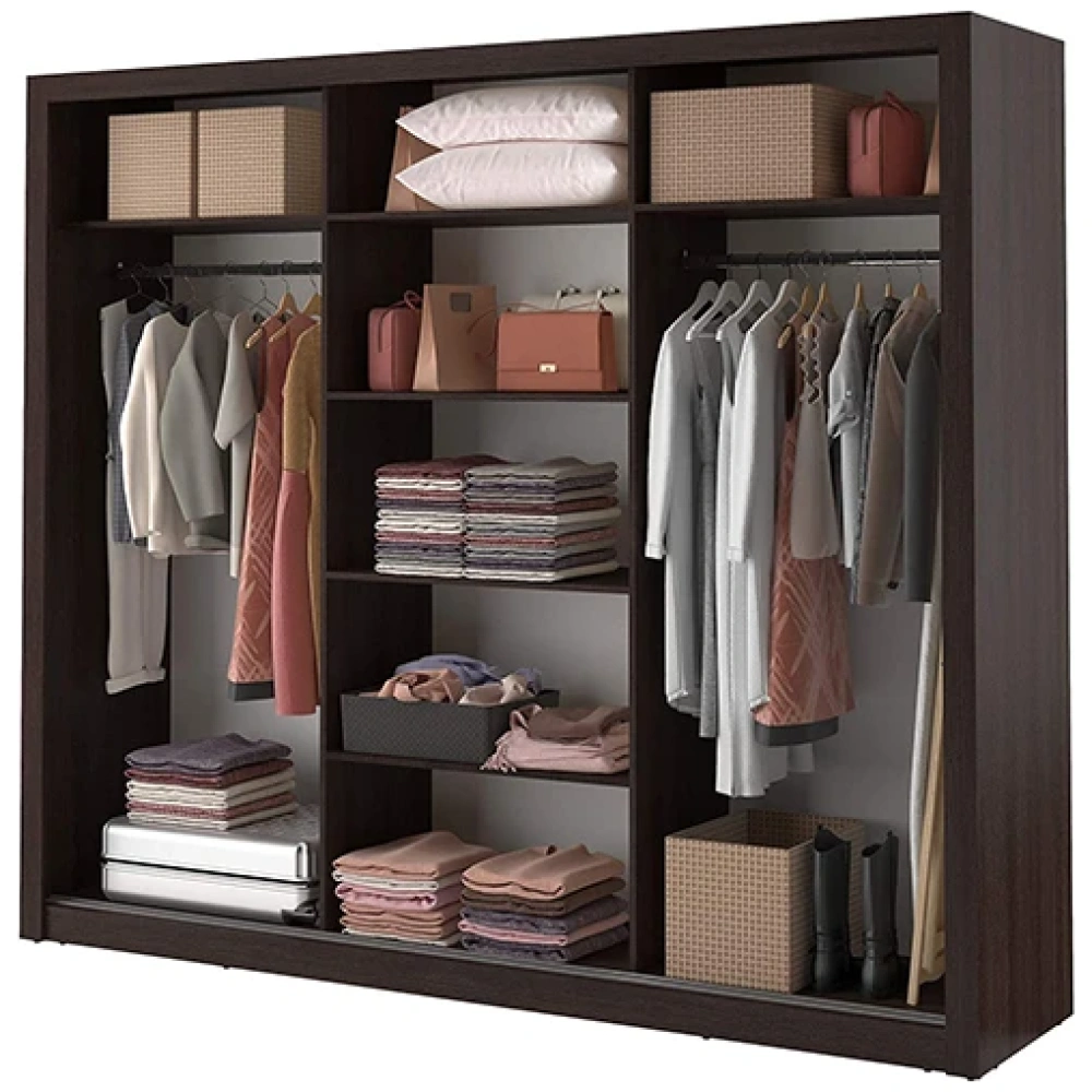 Florida Black 250cm Sliding Wardrobe