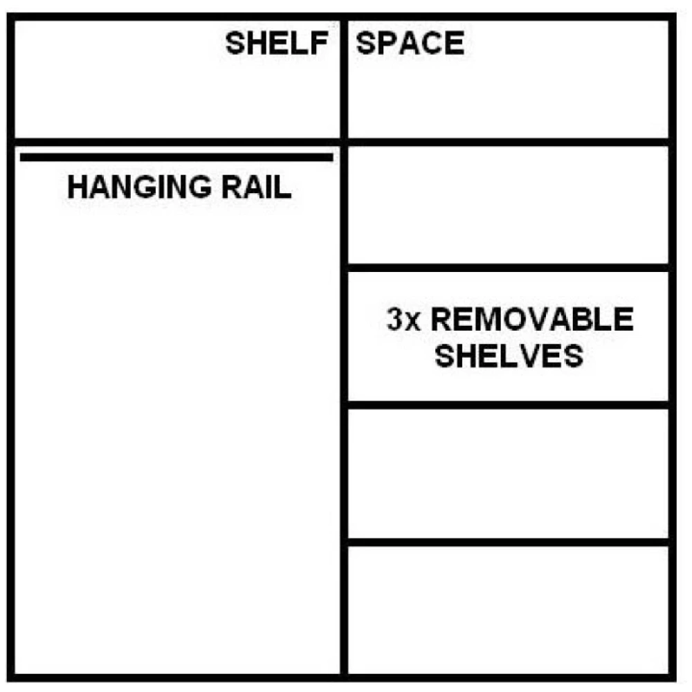 Alaska White 150cm Sliding Wardrobe