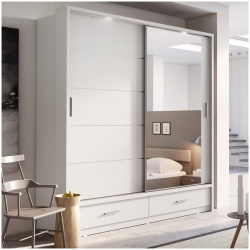 Arizona White 200cm Sliding Wardrobe