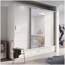 Arizona White 250cm Sliding Wardrobe