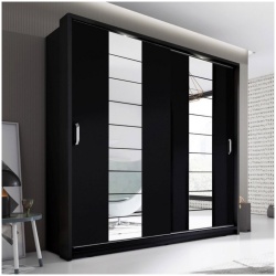 Colorado Black 220cm Sliding Wardrobe