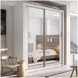 Daytona White 180cm Sliding Wardrobe