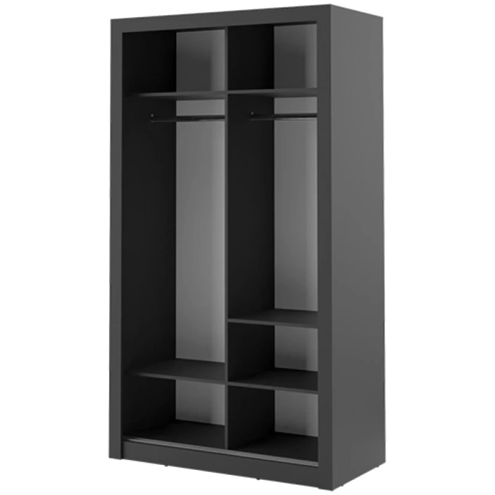 Maine Black 120cm Sliding Wardrobe