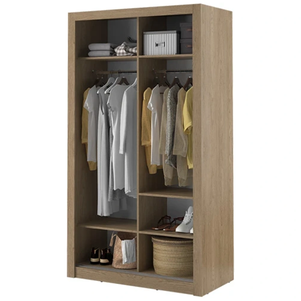 Maine Shetland Oak 120cm Sliding Wardrobe