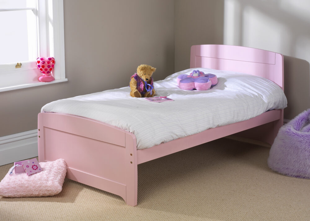 Rainbow Pink 3ft Wooden Bed