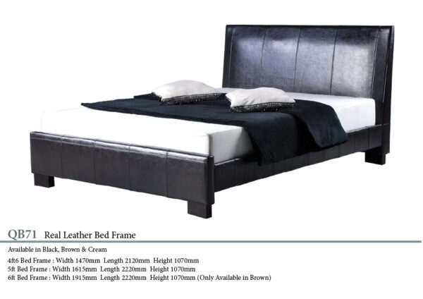 Real Leather Bed