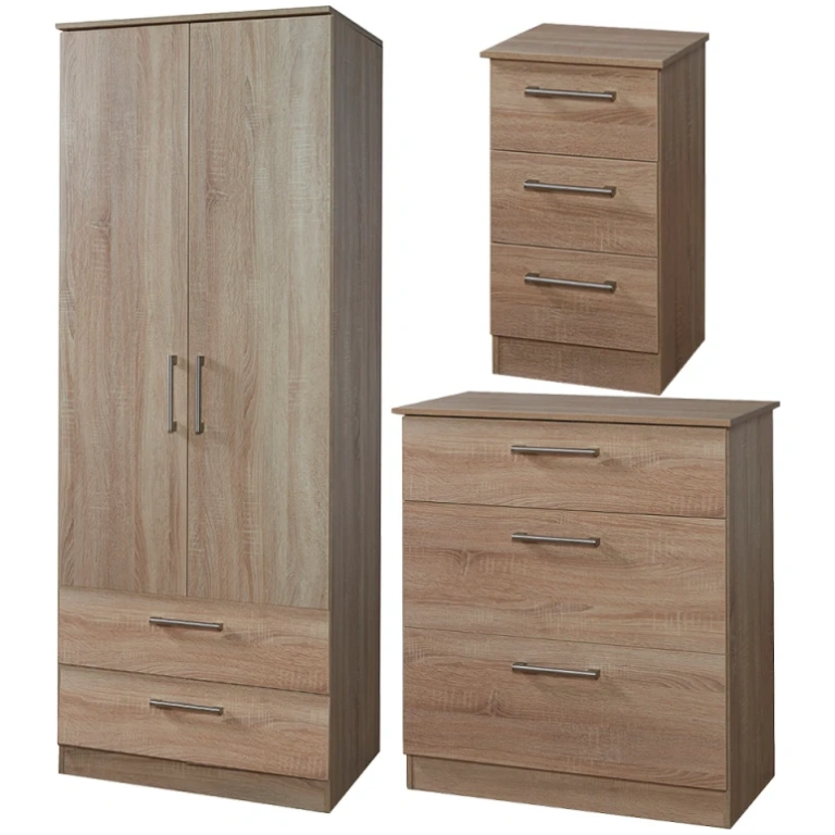 9 2 Drawer 3 Piece Set Bardolino Oak 800x800 1