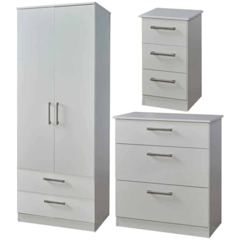 9 2 Drawer 3 Piece Set White Matt 800x800 1