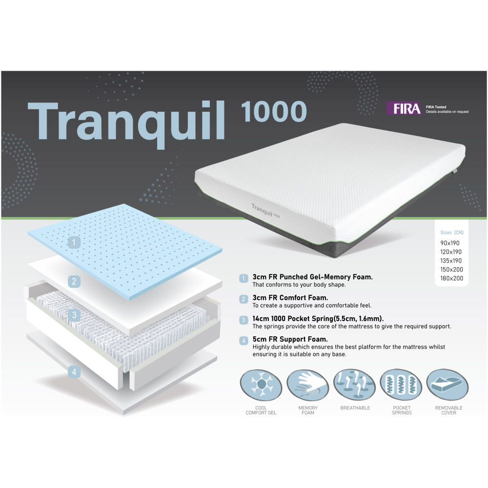 Tranquil 1000 Memory Foam Mattress