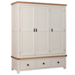 Maine 3 Door Oak Wardrobe