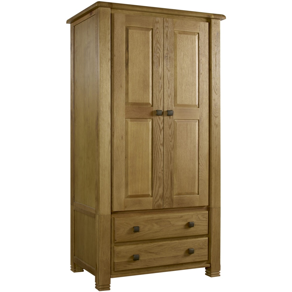 Vermont 2 Door Oak Wardrobe