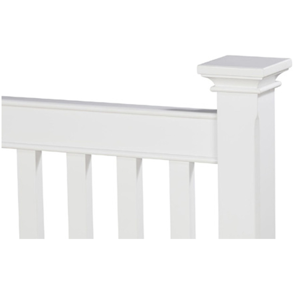 Verona   Low End Bed in Antique White Finish