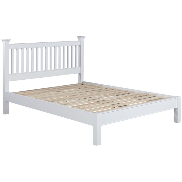 Verona Low End Bed in Antique White Finish