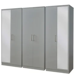 Destiny 6 Door Mirrored Wardrobe - Image 4