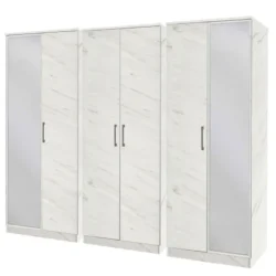 Destiny 6 Door Mirrored Wardrobe - Image 2