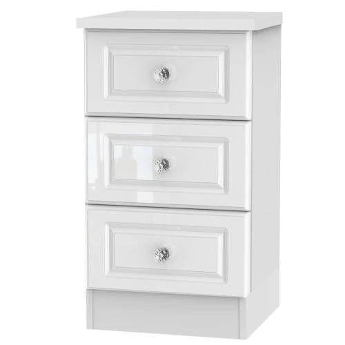 White Gloss with Crystal Handles